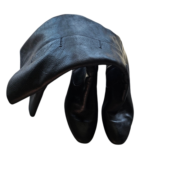 Rockport Vintage Y2k Black Leather Wedge Boots Size 8.5 - Picture 4 of 5